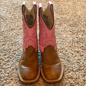 Old West Pink Cowgirl Boots